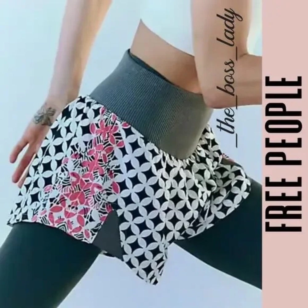 Free People Printed Carpe Diem Shorts